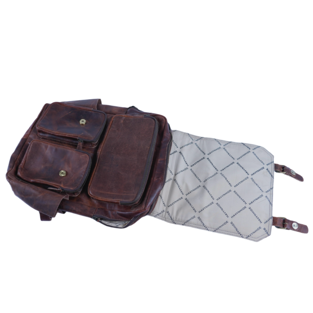 Tendulkar leather backpack by Havynhide — view 7 of 8